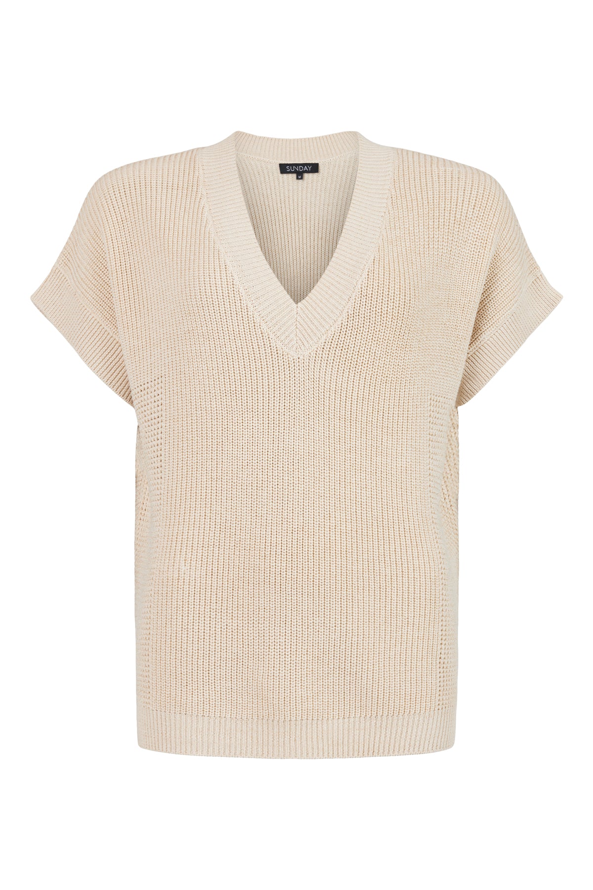 Sunday Beige Knit Sleeveless Pullover