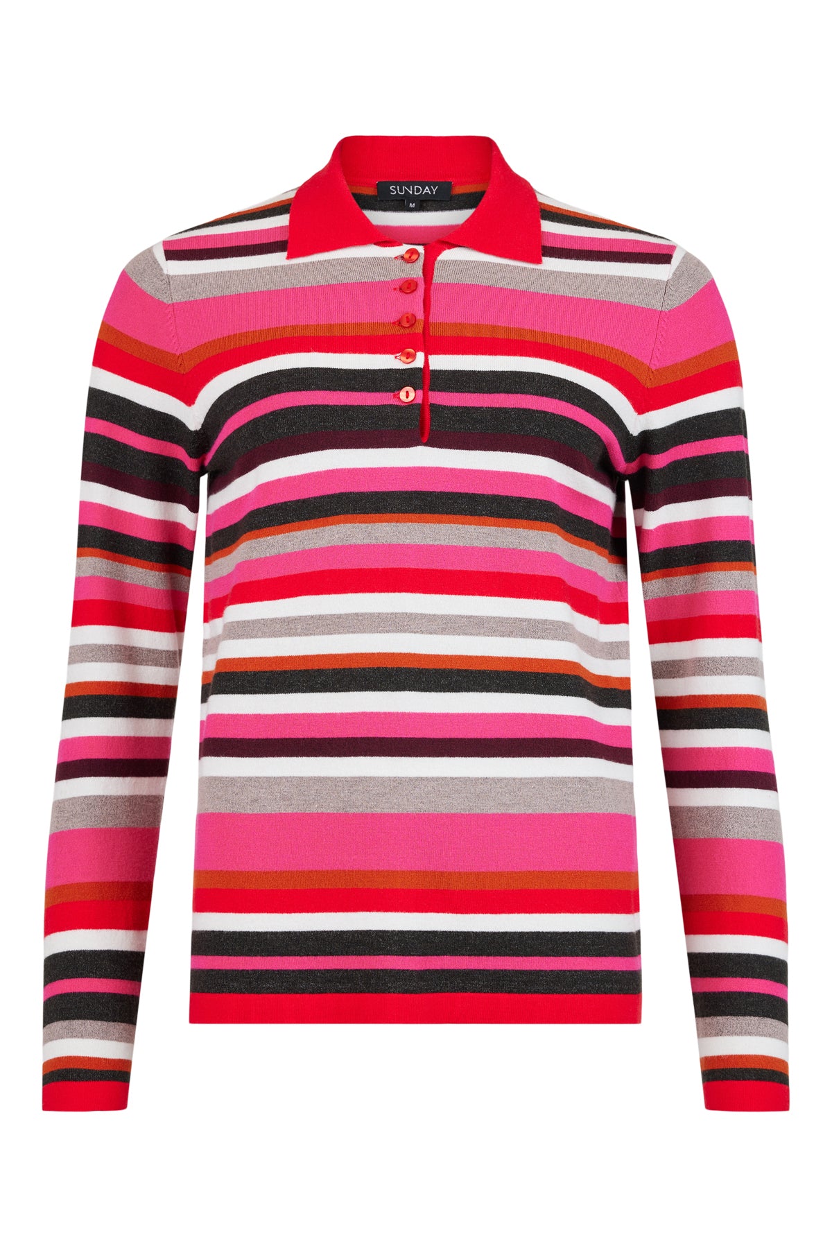 Sunday Striped Pink & Red Pullover