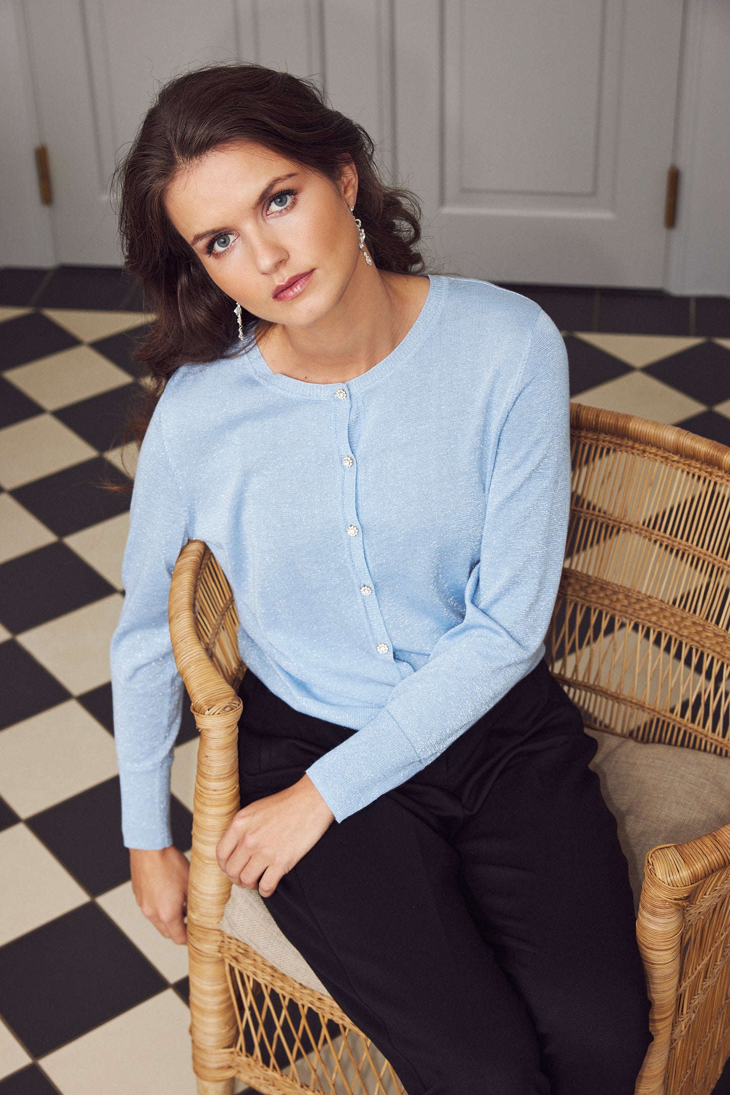 Sunday Blue Shimmer Cardigan
