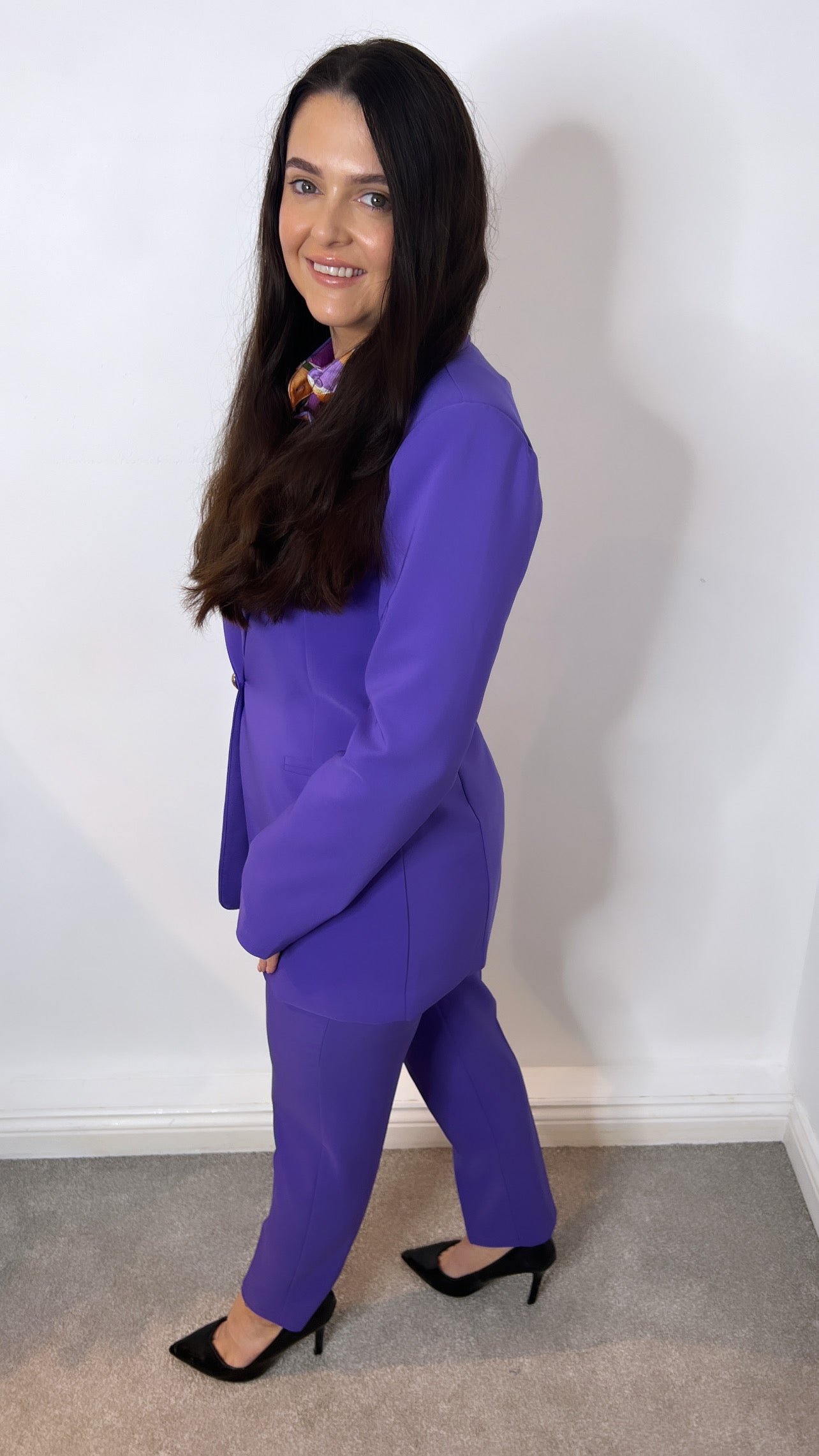 Stella Purple 2 Piece Trouser Suit