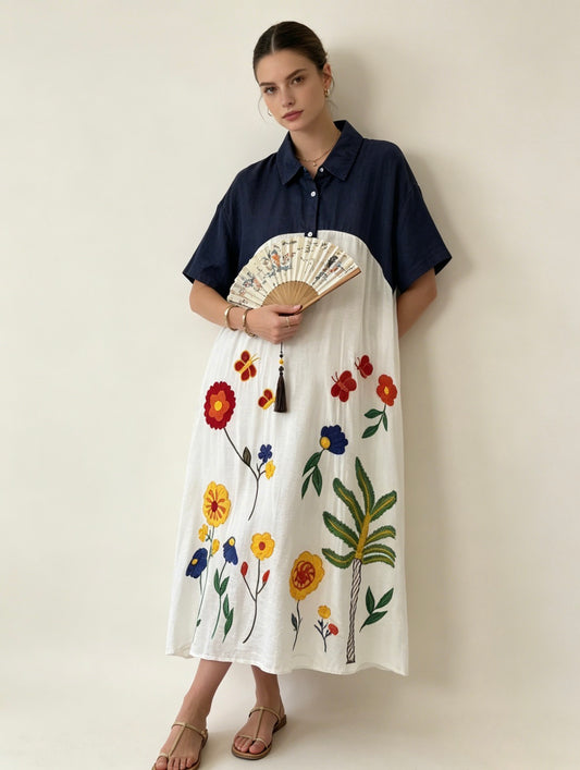 Awara Embellished Floral Multicolour Dress