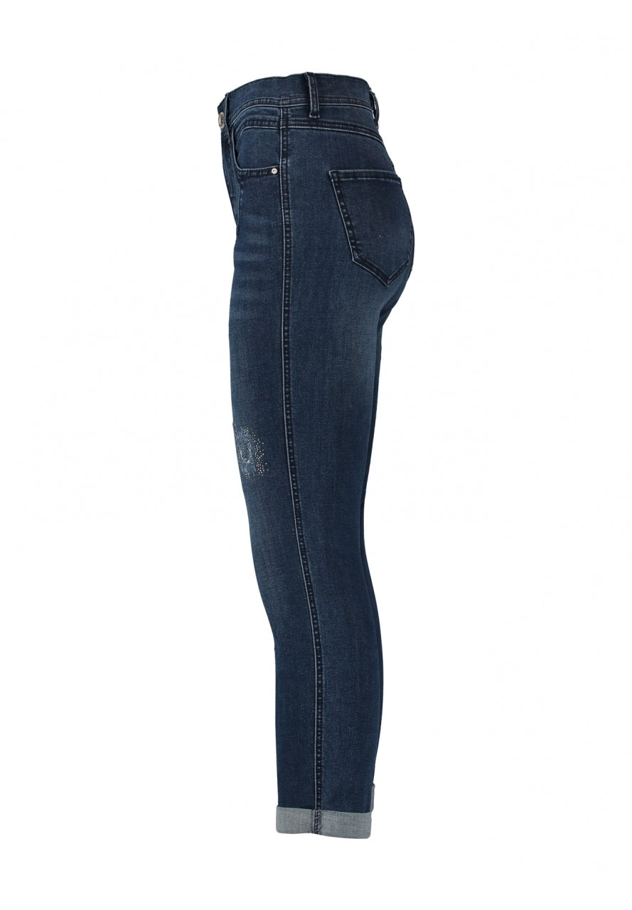 Amaris Dark Denim Mid Waist Jeans