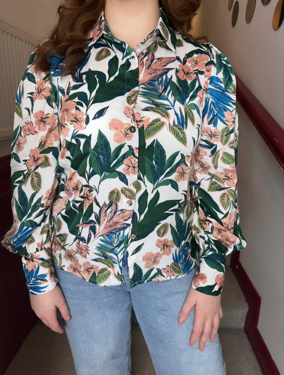 Lucy Khaki Floral Blouse
