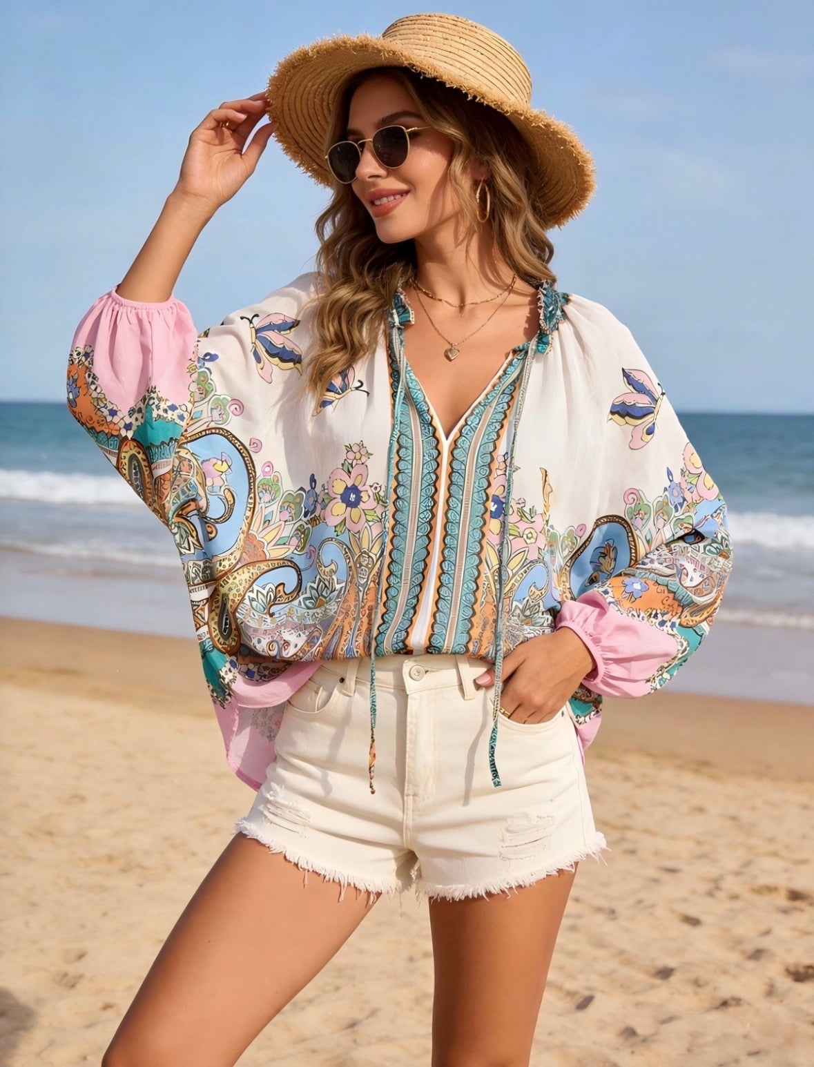 Heidi Paisley Print Blouse