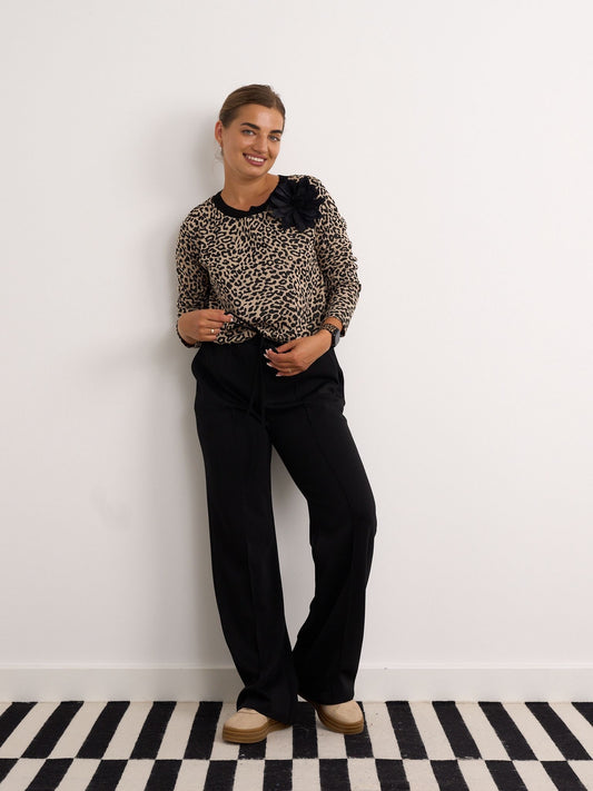 Beau Beige Animal Print Top