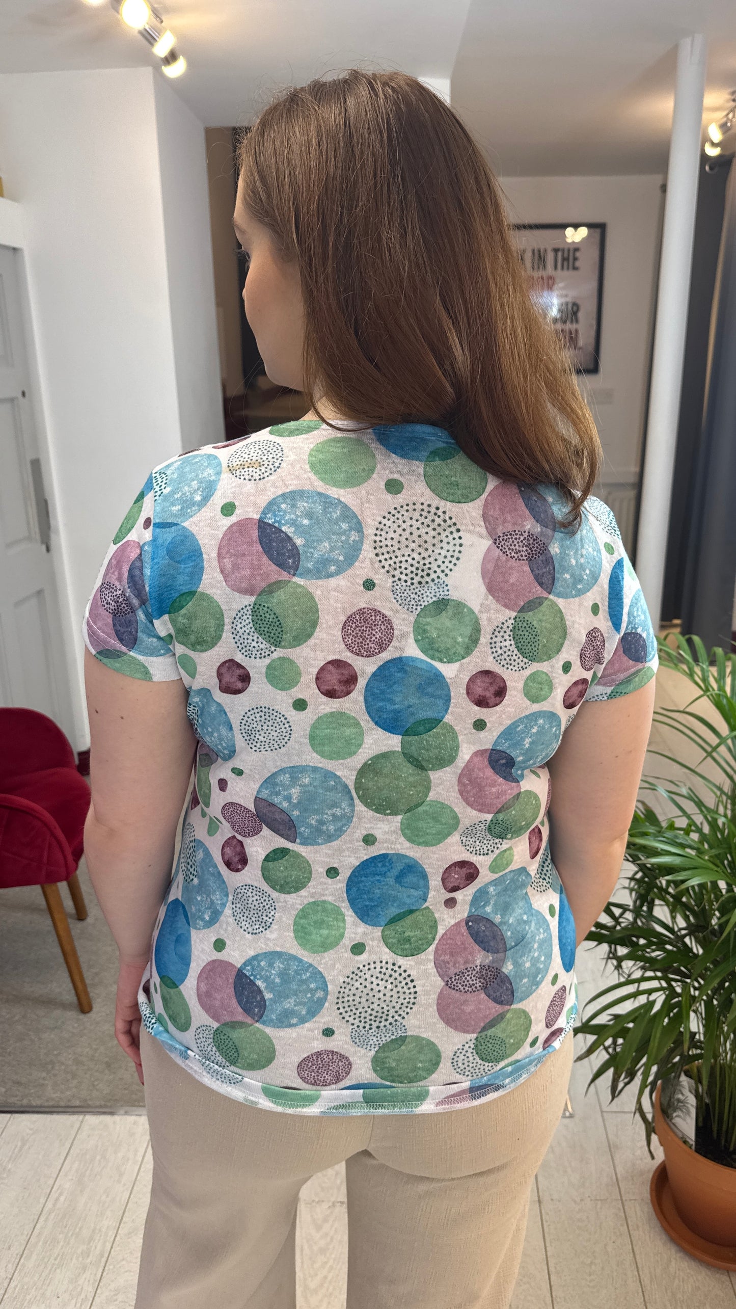 Isla Aqua Bubble Print T-Shirt