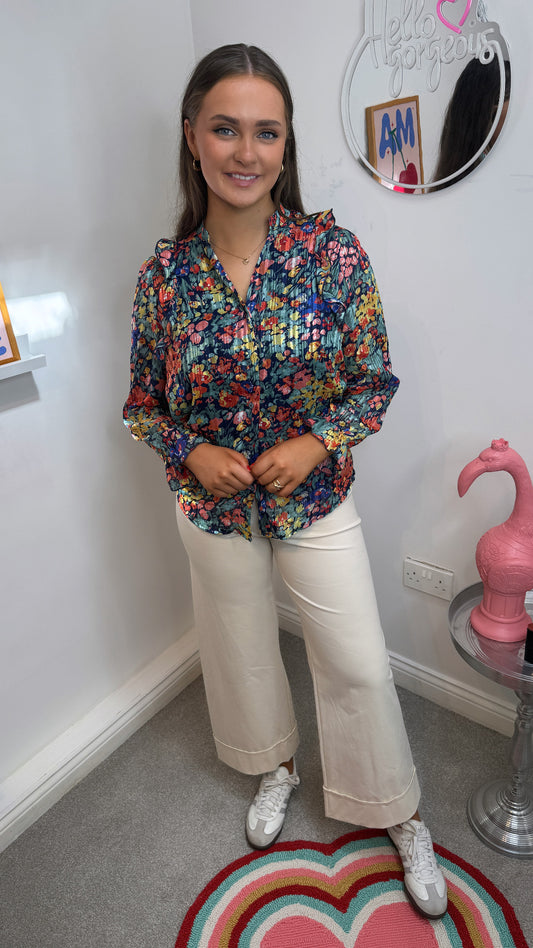 Llse Floral Frill Blouse
