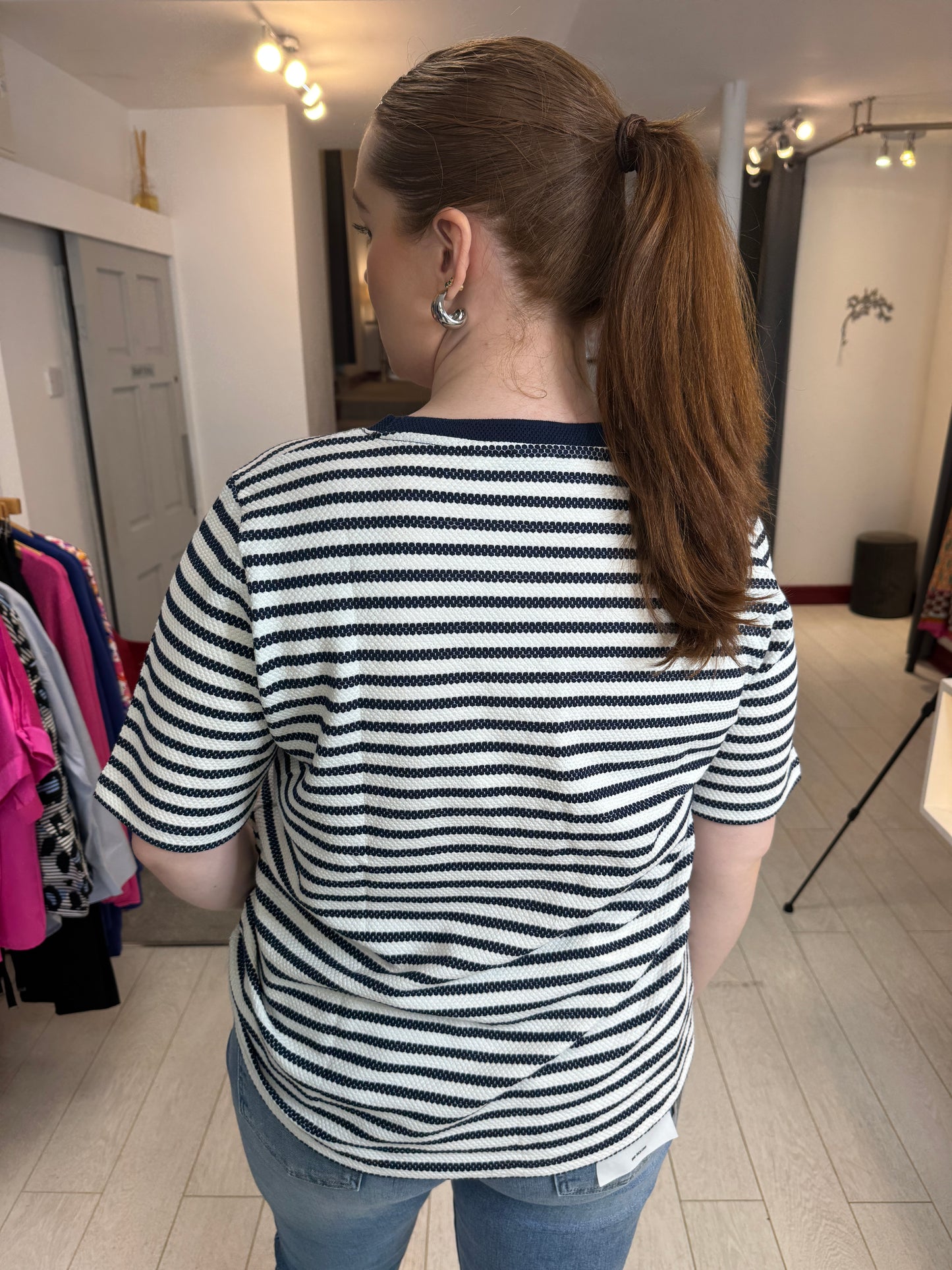 Miranda Navy Stripe T-Shirt