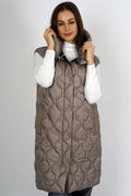 Larsa Light Khaki Longline Gilet