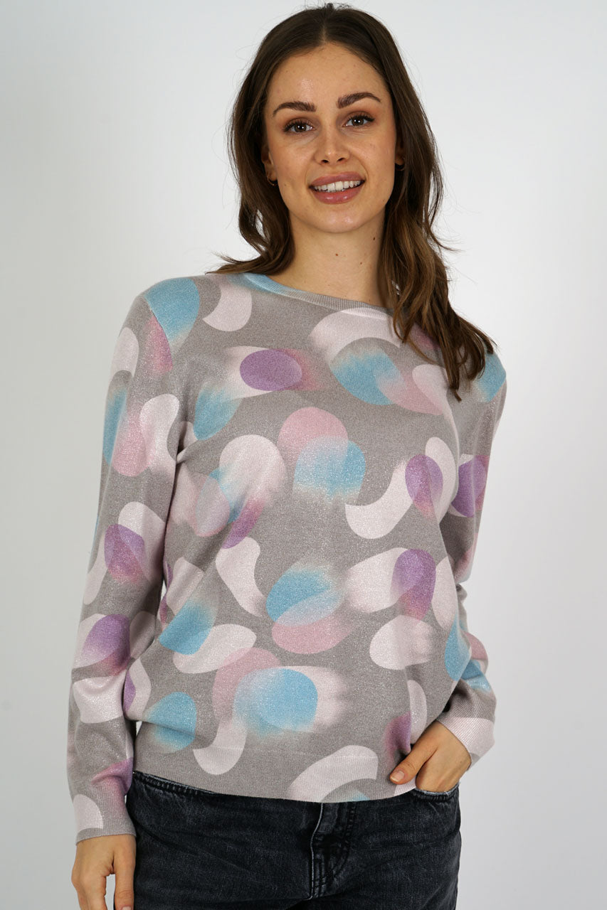 Celine Grey Balloon Print Jumper