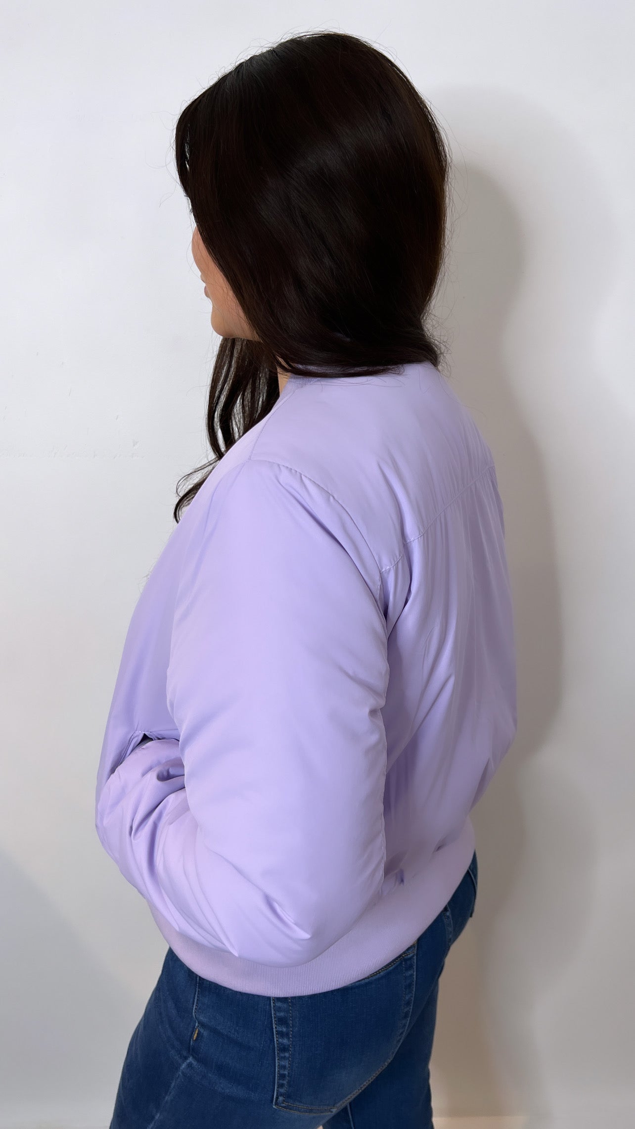 Lilac bomber jacket best sale