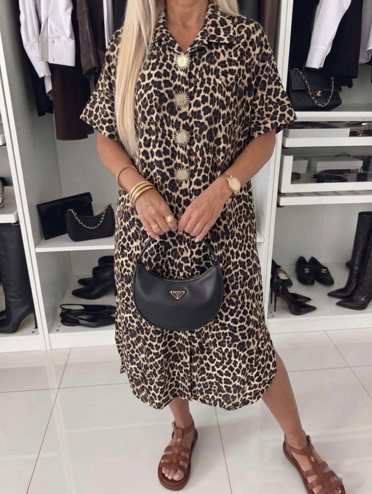 Harriet Leopard Print Dress