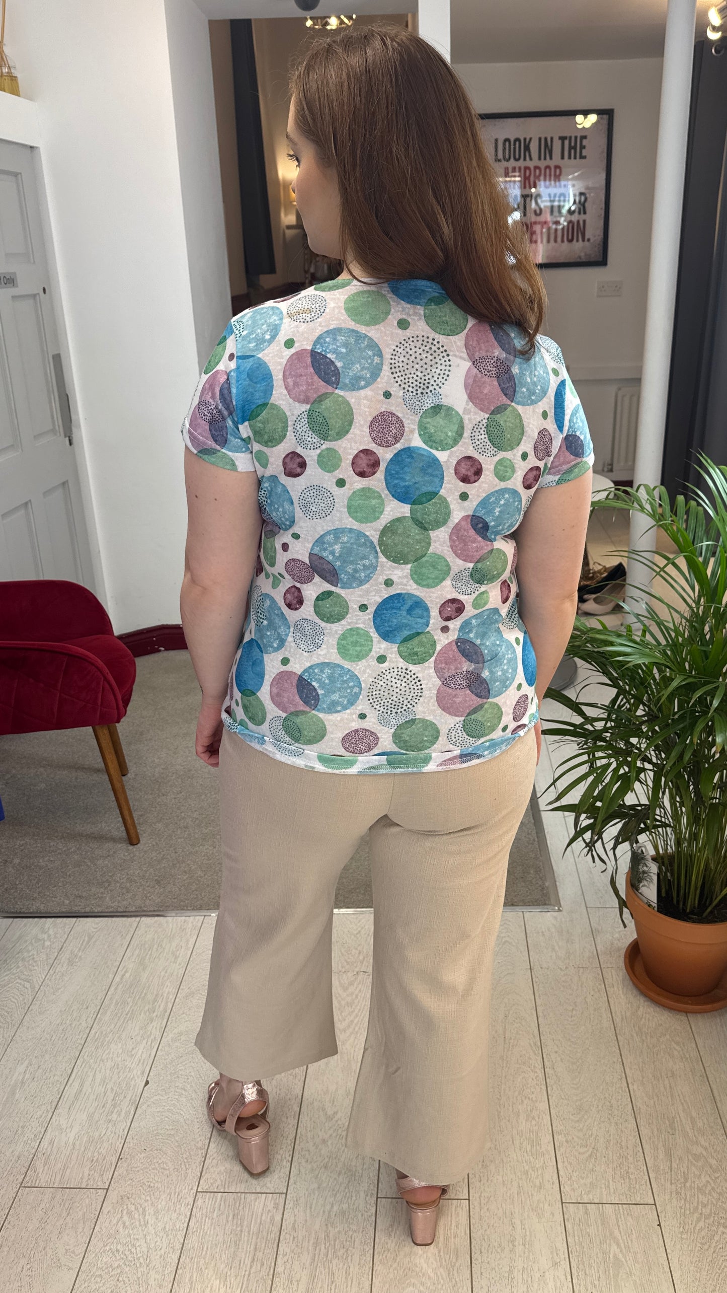 Isla Aqua Bubble Print T-Shirt