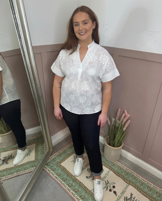 Lelia White Cotton Shirt