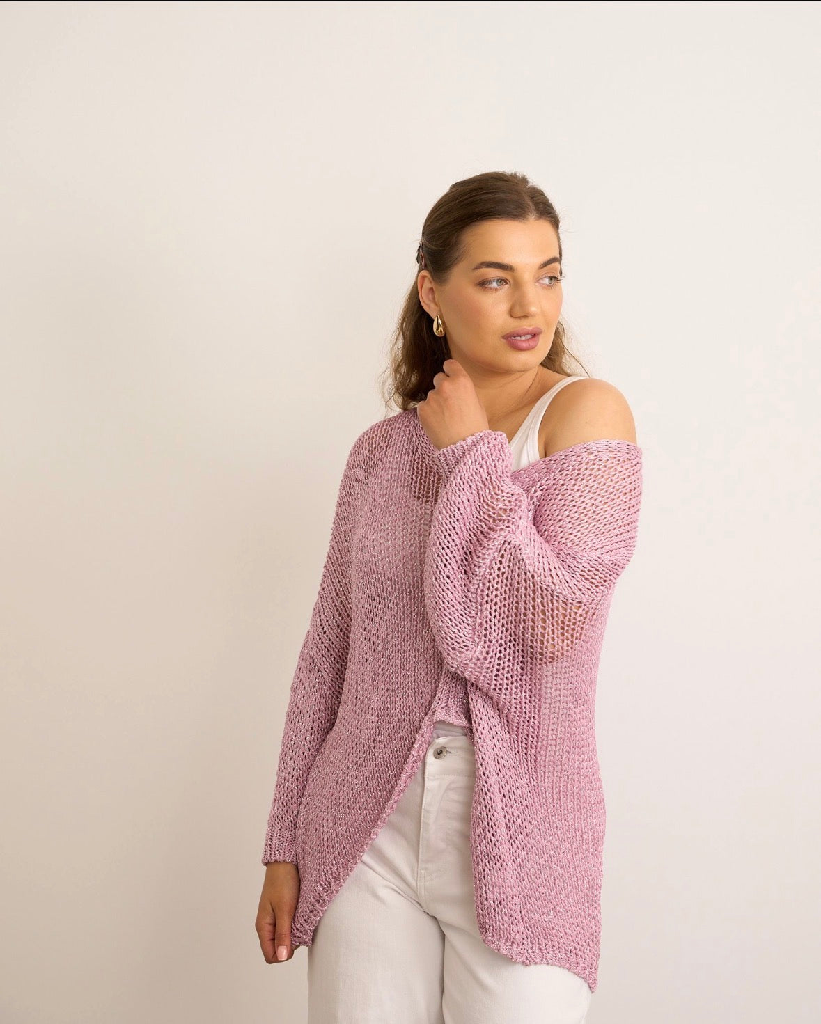 Bonny Blush Pink Mesh Poncho