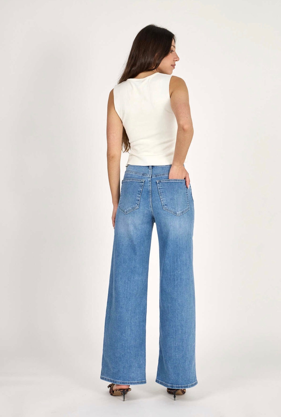 Ana & Lucy Light Wash Wide Leg Denim Jeans