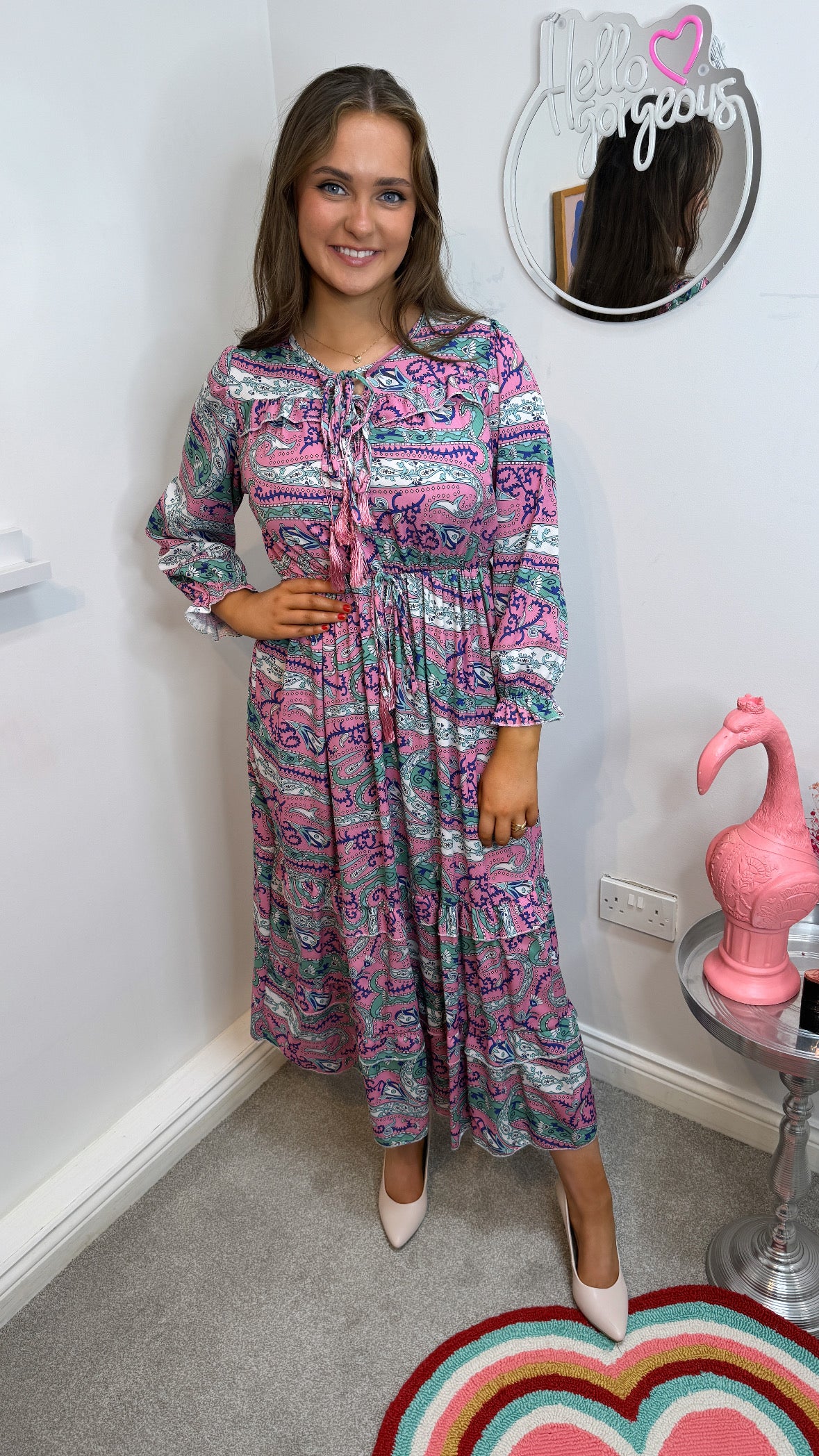 Annalee Pink Paisley Maxi Dress
