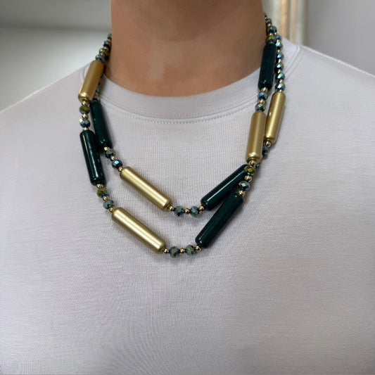 Aston Emerald & Gold Necklace