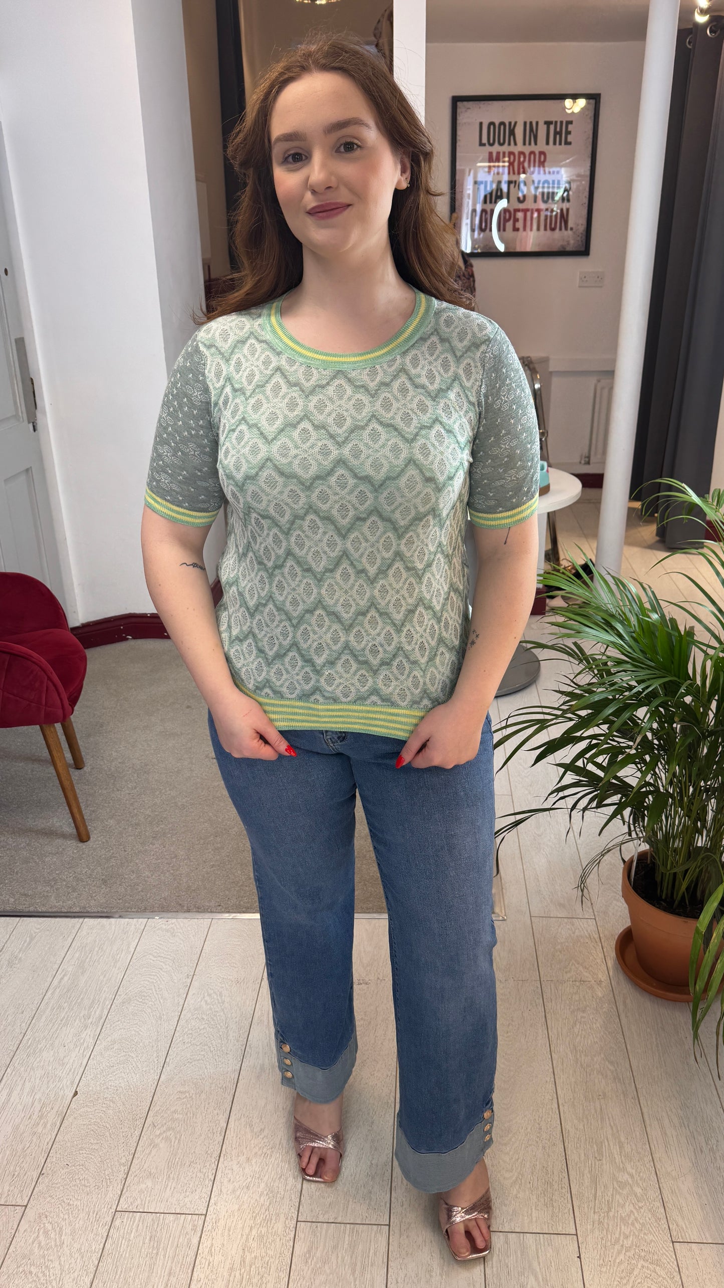 Georgie Lime & Yellow Sweater
