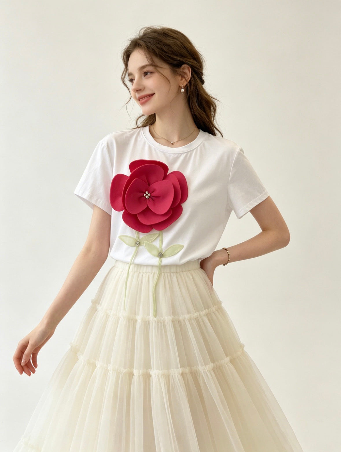 Zara Pink Flower Tshirt