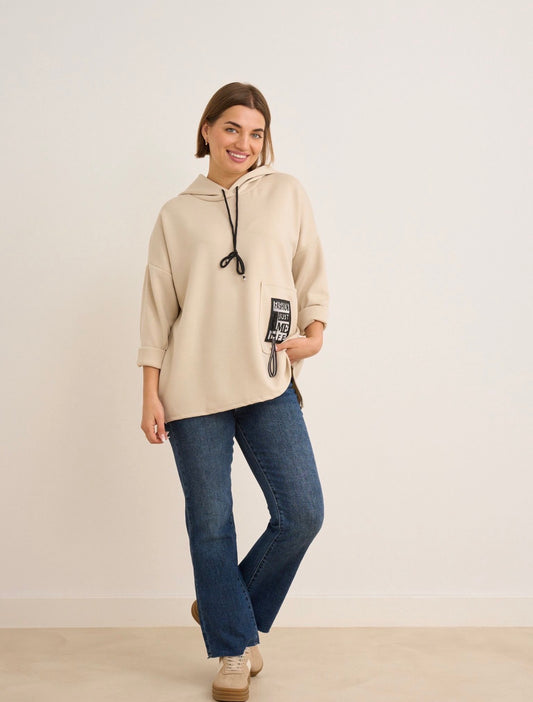 Cali Beige 'Fashion' Slogan Jumper