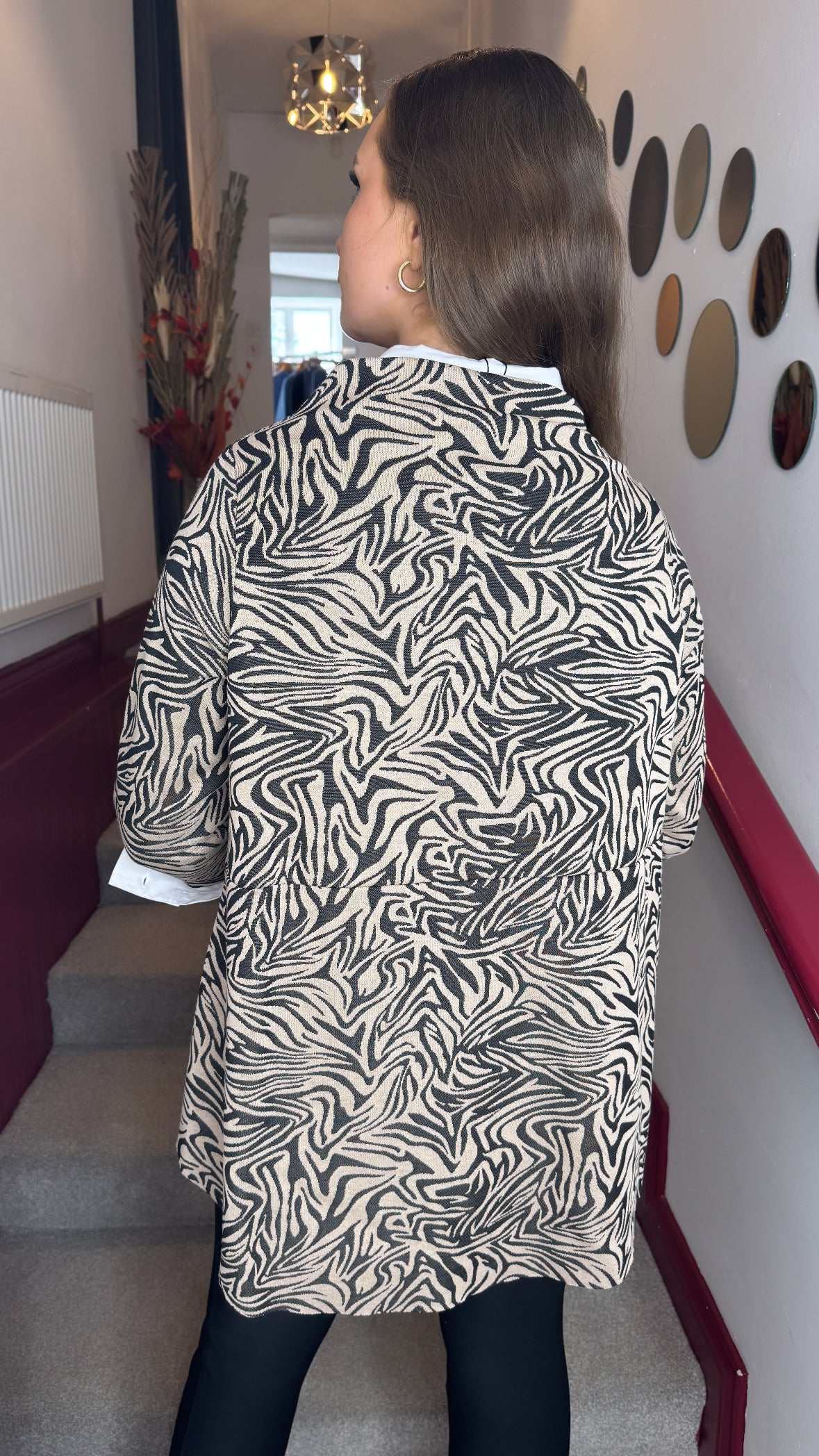 Celine Striped Dipped Hem Top