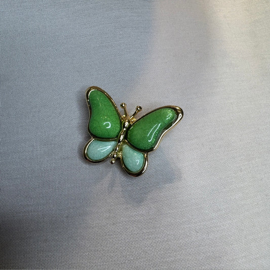 Magnetic ‘Green Butterfly’ Brooch