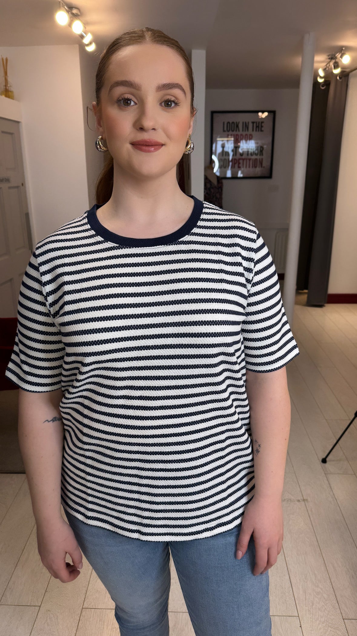 Miranda Navy Stripe T-Shirt