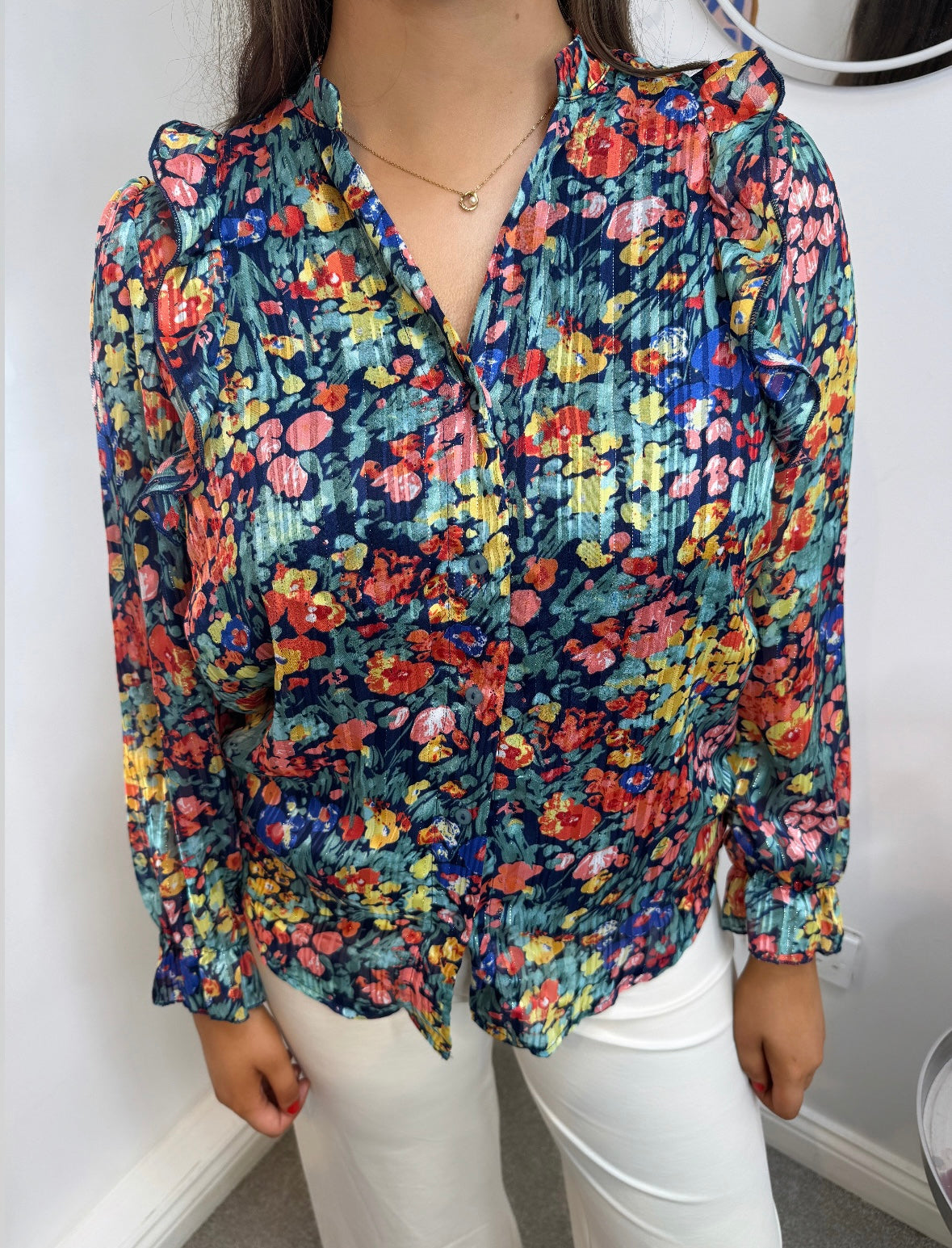 Llse Floral Frill Blouse