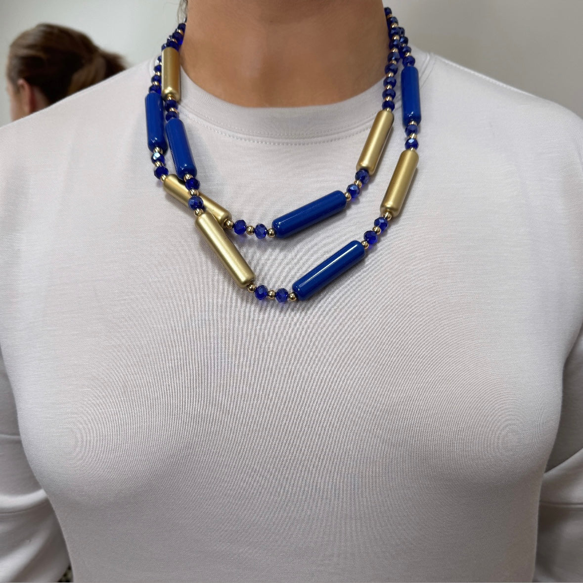 Aston Royal Blue & Gold Necklace
