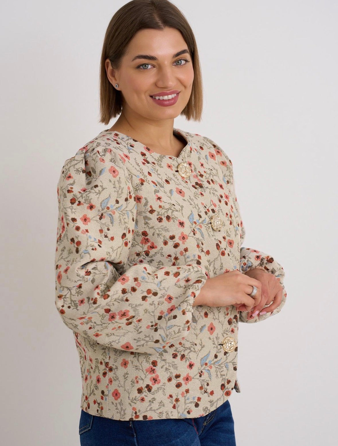 Erin Jacquard Print Jacket