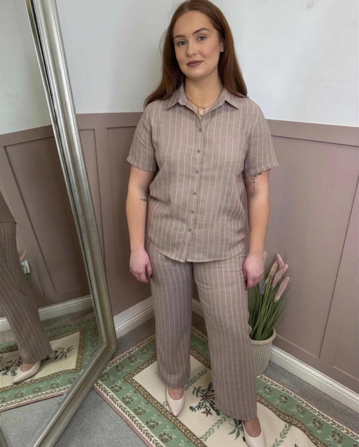 Dixie Terracotta Pin Stripe Shirt