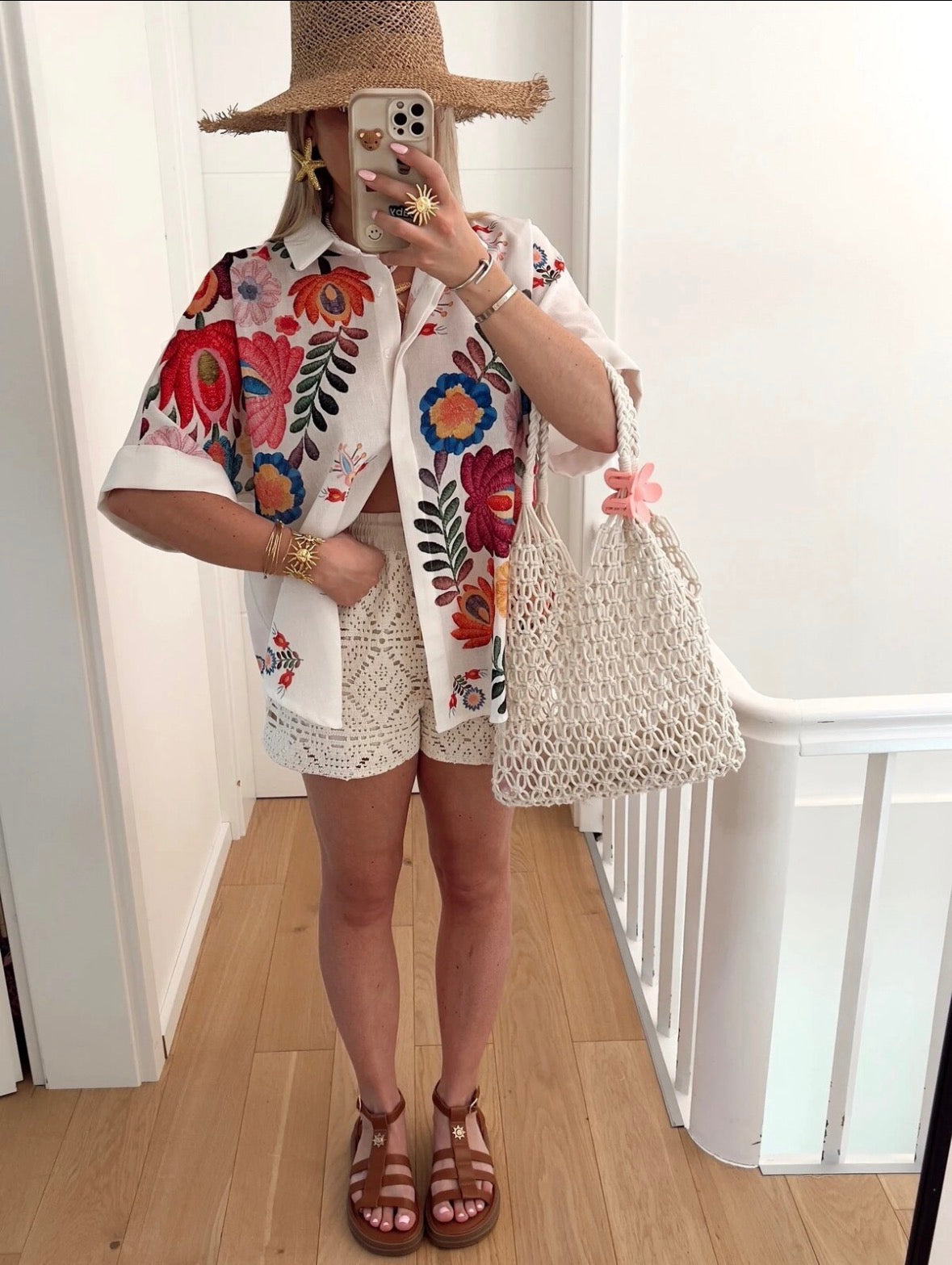 Veira Floral White Shirt Blouse