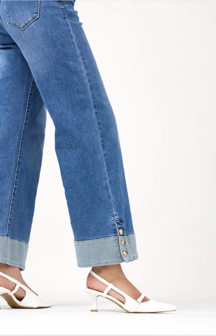 Cassie Light Wash Wide Leg Denim Jeans