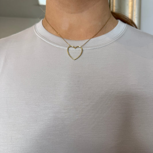 Daisy Heart Chain Necklace