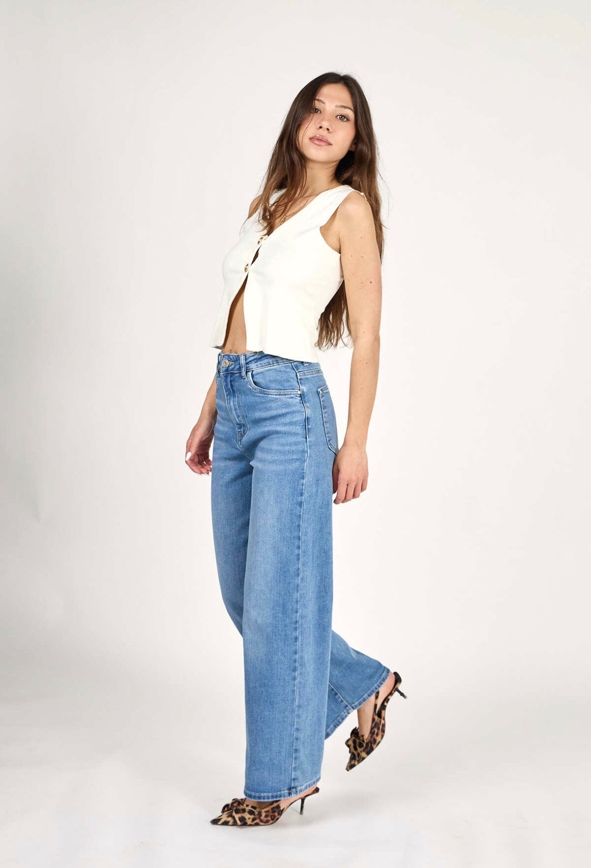 Ana & Lucy Light Wash Wide Leg Denim Jeans