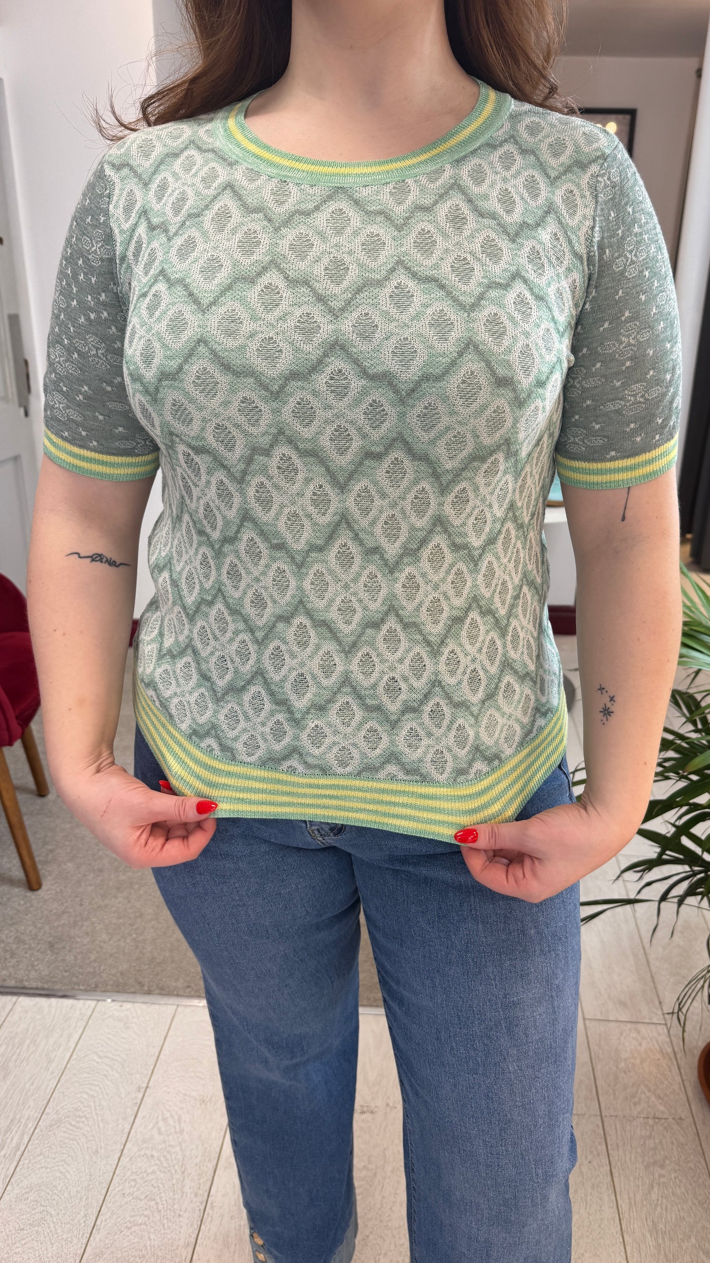 Georgie Lime & Yellow Sweater