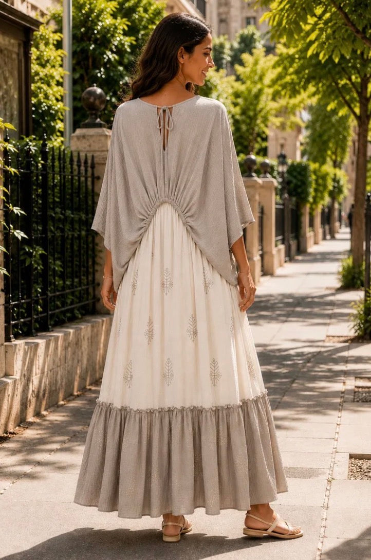 Kiera Khaki Boho Dress