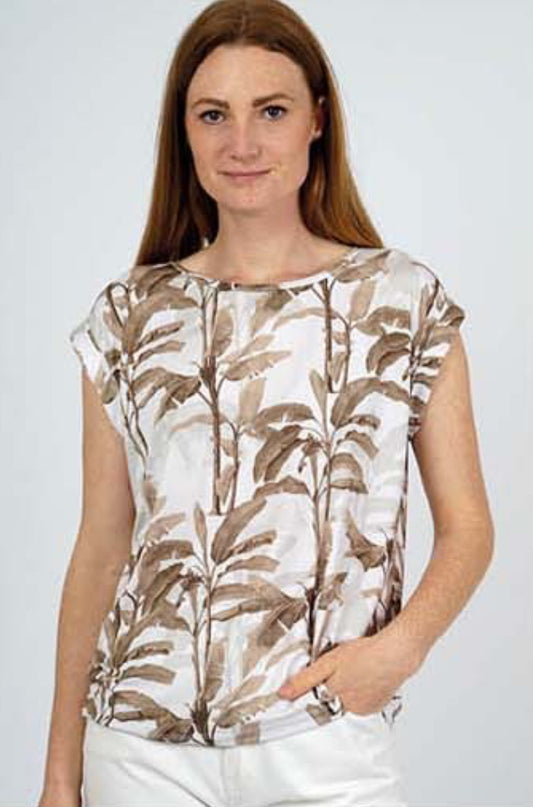 Lorna Beige Safari Print T-Shirt