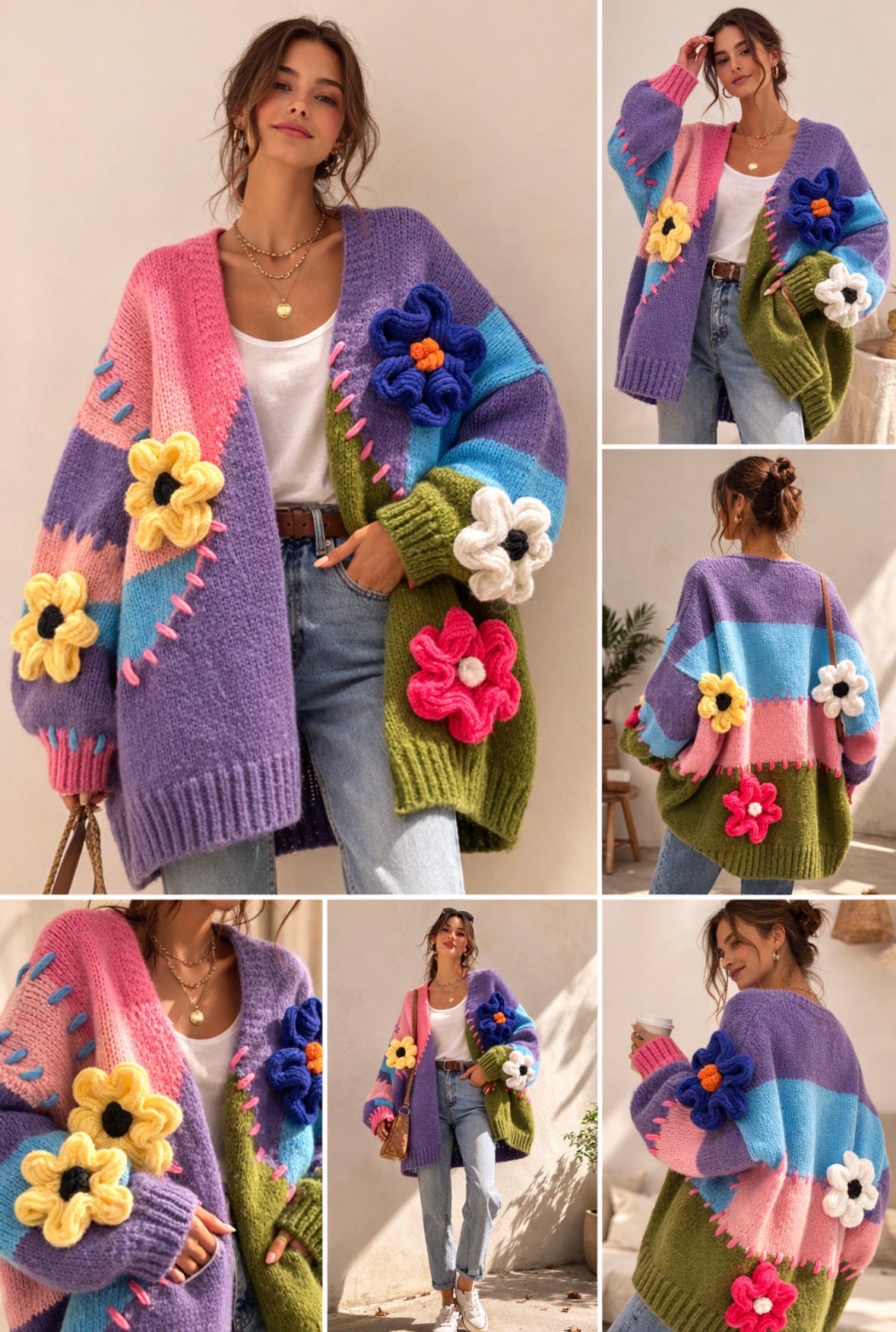 Hetty Pink Luxury Floral Cardigan