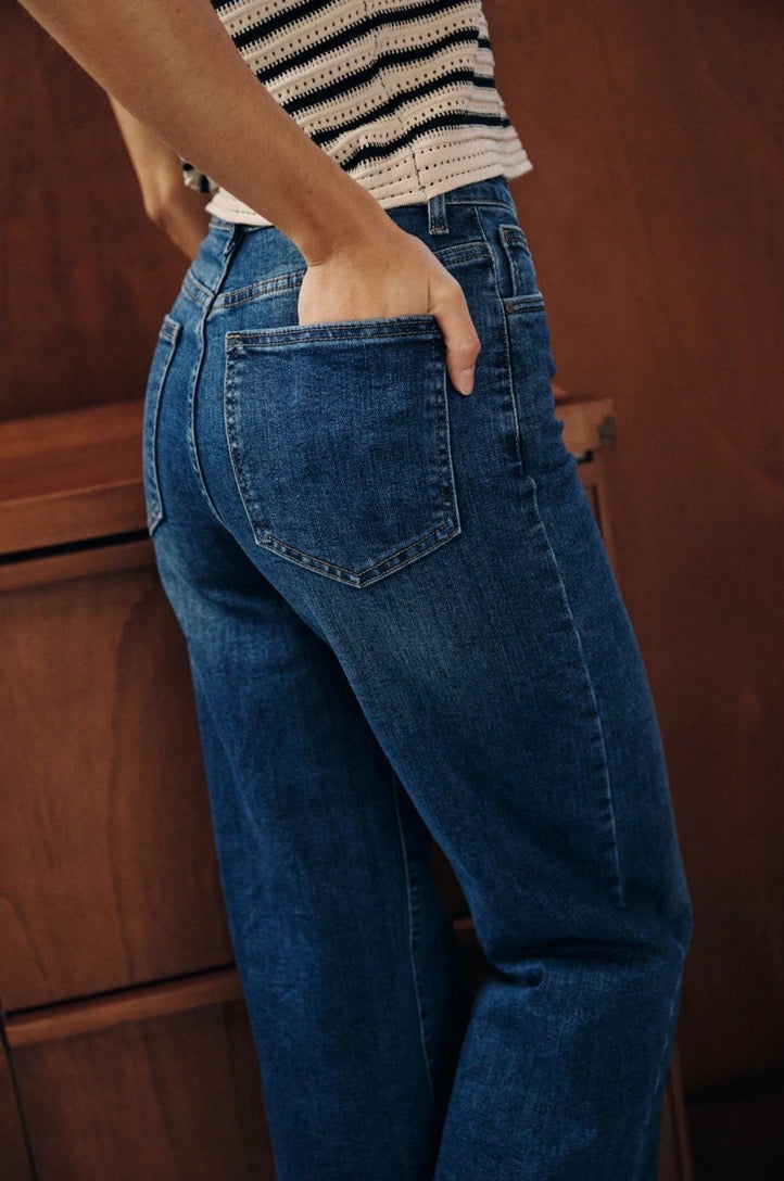 Ana & Lucy Dark Wash Wide Leg Denim Jeans