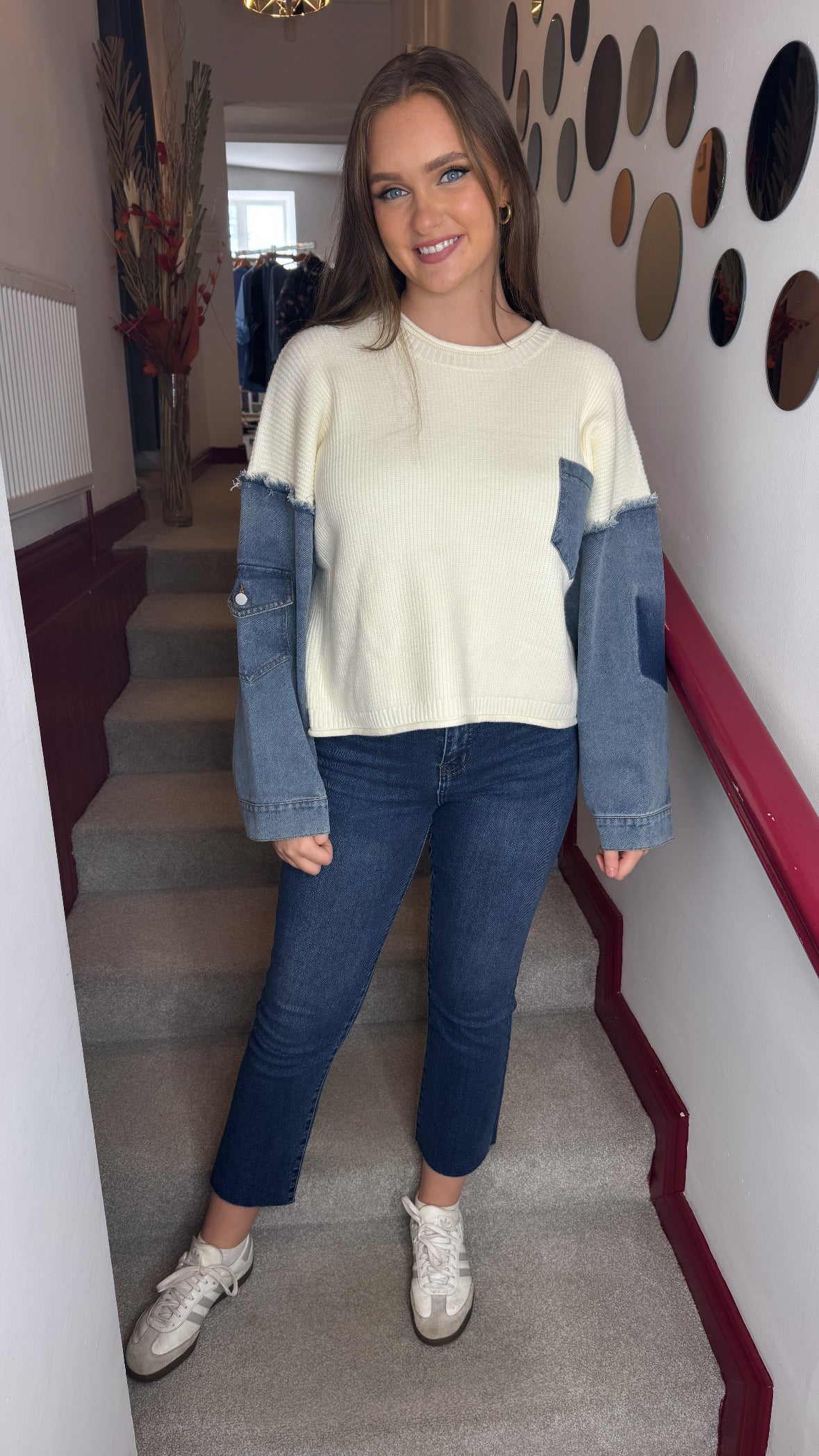 Lydia Denim Sleeve Jumper