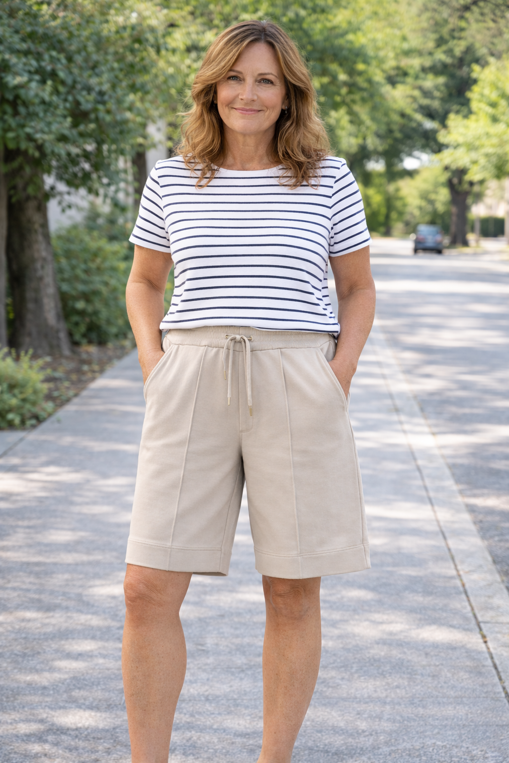 Desiree Stone Pleated Shorts