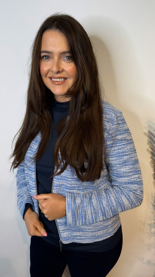 Sunday Blue and White Luxury Jacket