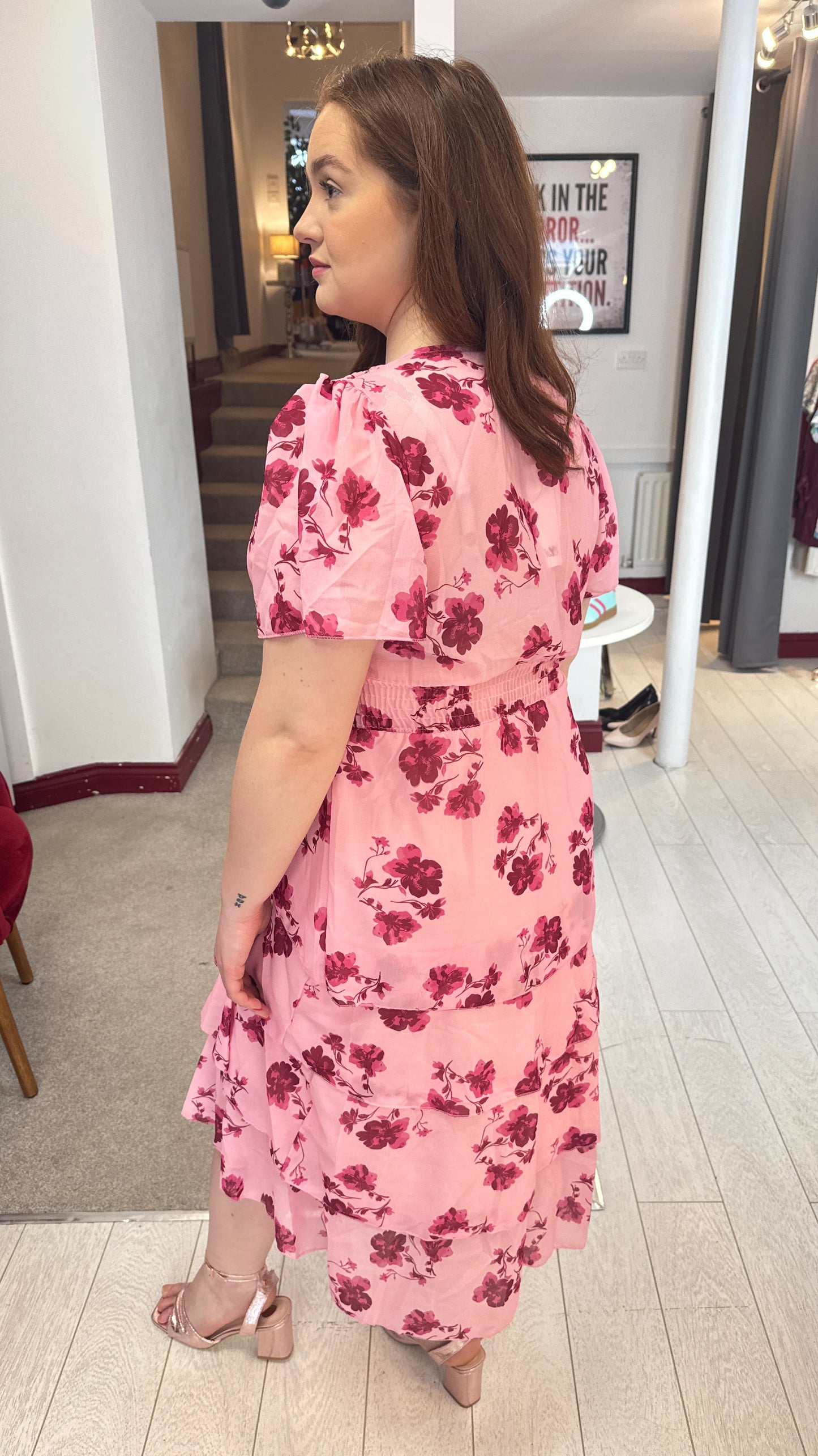 Anouk Pink Layered Dress