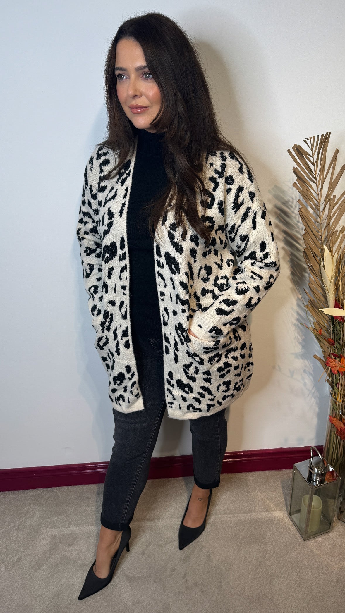 Karina Leopard Print Cardigan