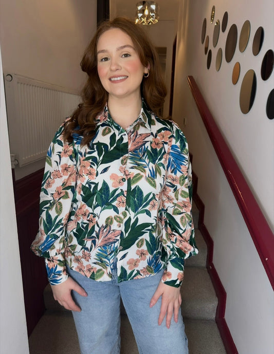 Lucy Khaki Floral Blouse