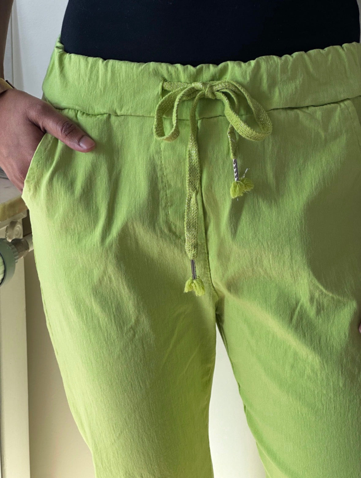 Delia Lime Print Joggers