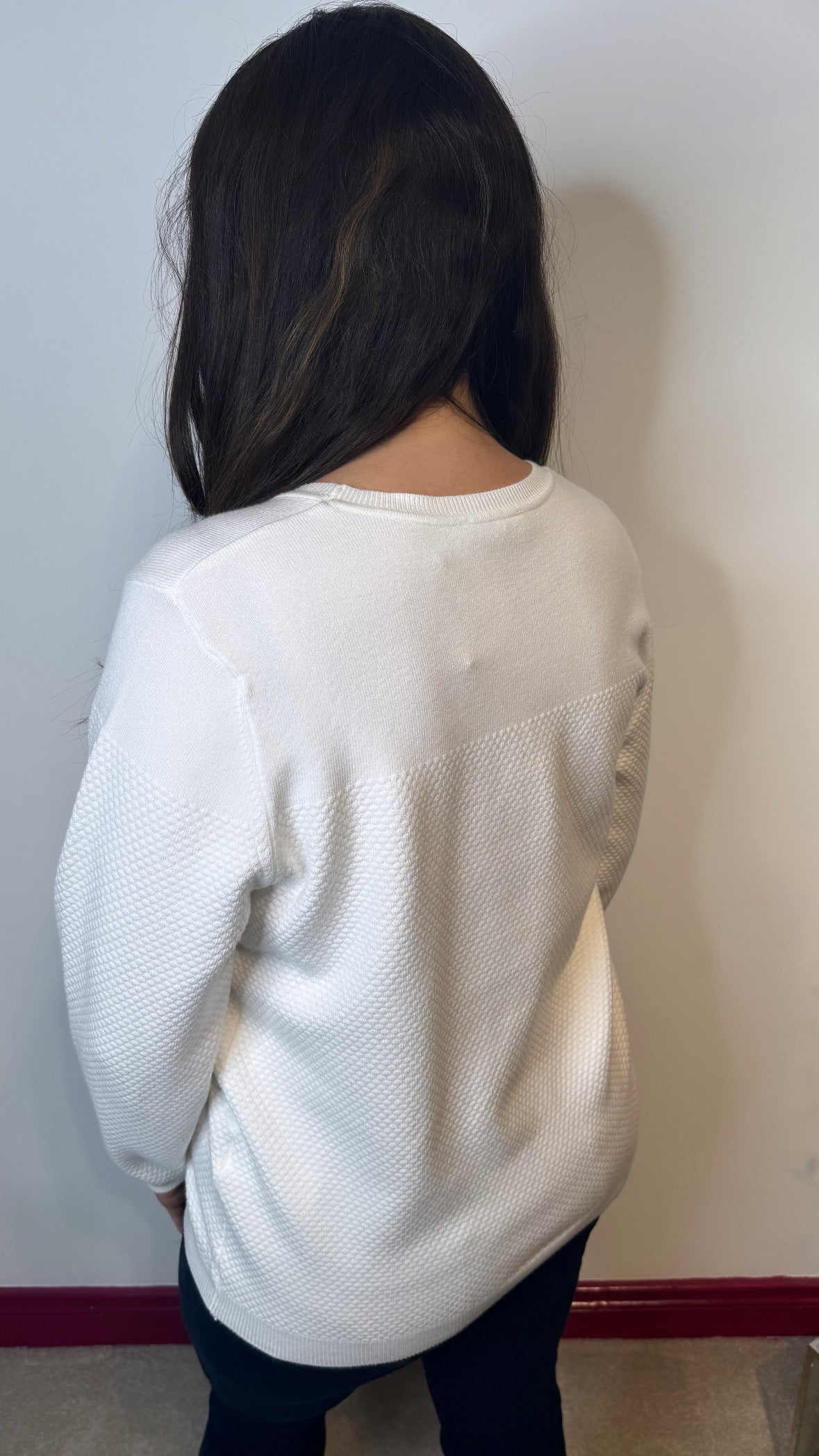 Sunday Cream Waffle Detail Pullover