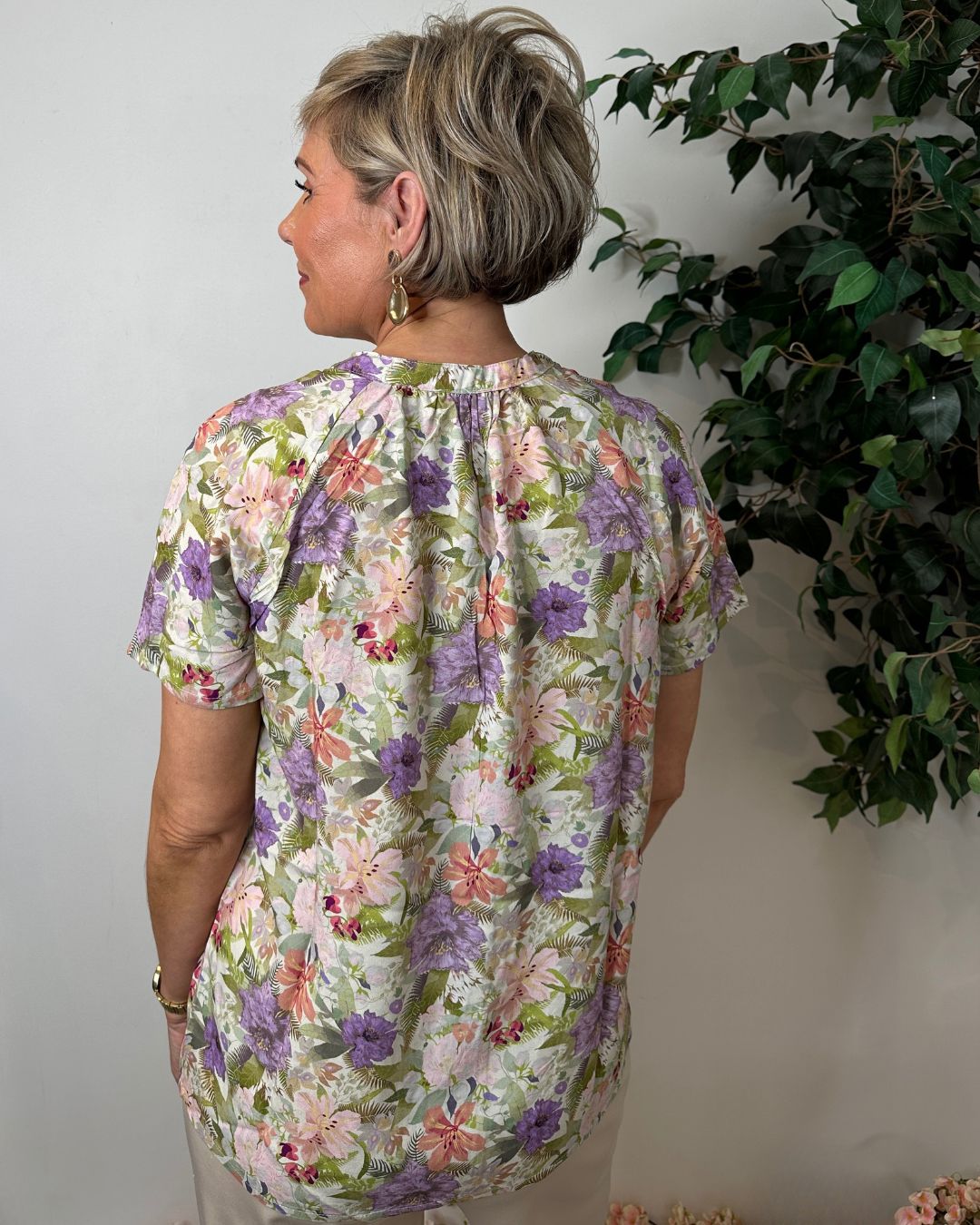 Ava Purple Floral Blouse